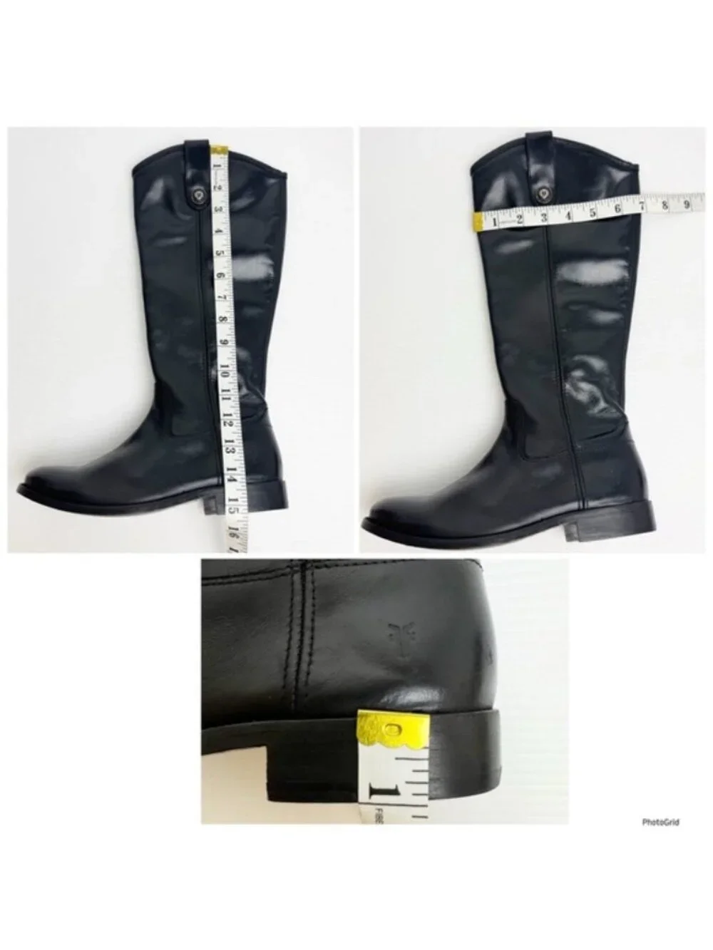 Frye Melissa Inside Zip Boot Tall Leather Riding Shoe Black Womens Size 6